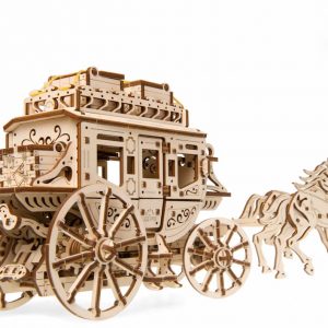 Ugears Stagecoach 3D Wood Horse and Carriage Model Kit