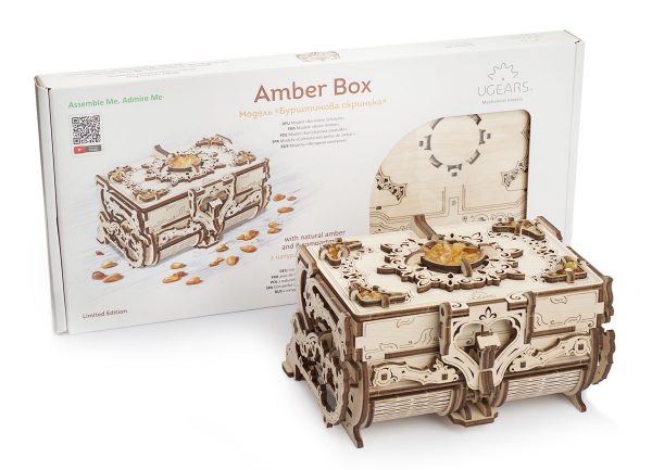 Ugears Amber Box 3D Wooden Jewellery Box Model