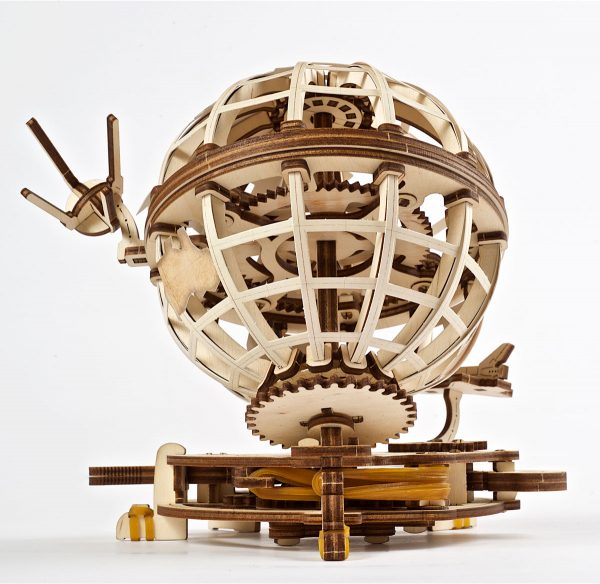 Ugears Globus 3D Wood Globe Model