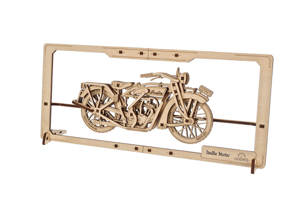 2.5D wooden motorcycle