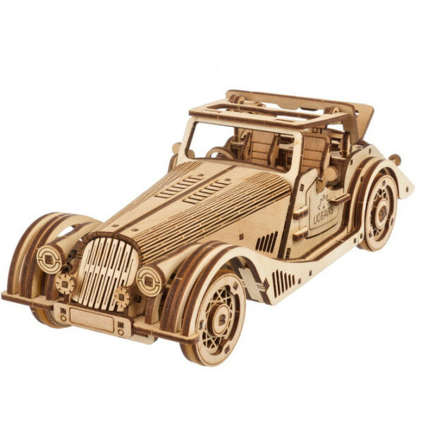 wooden mechanical sports car